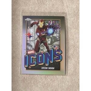 2025 Topps Chrome Marvel Icons IRON MAN‎ #MI-7 Insert Refractor Card Avengers